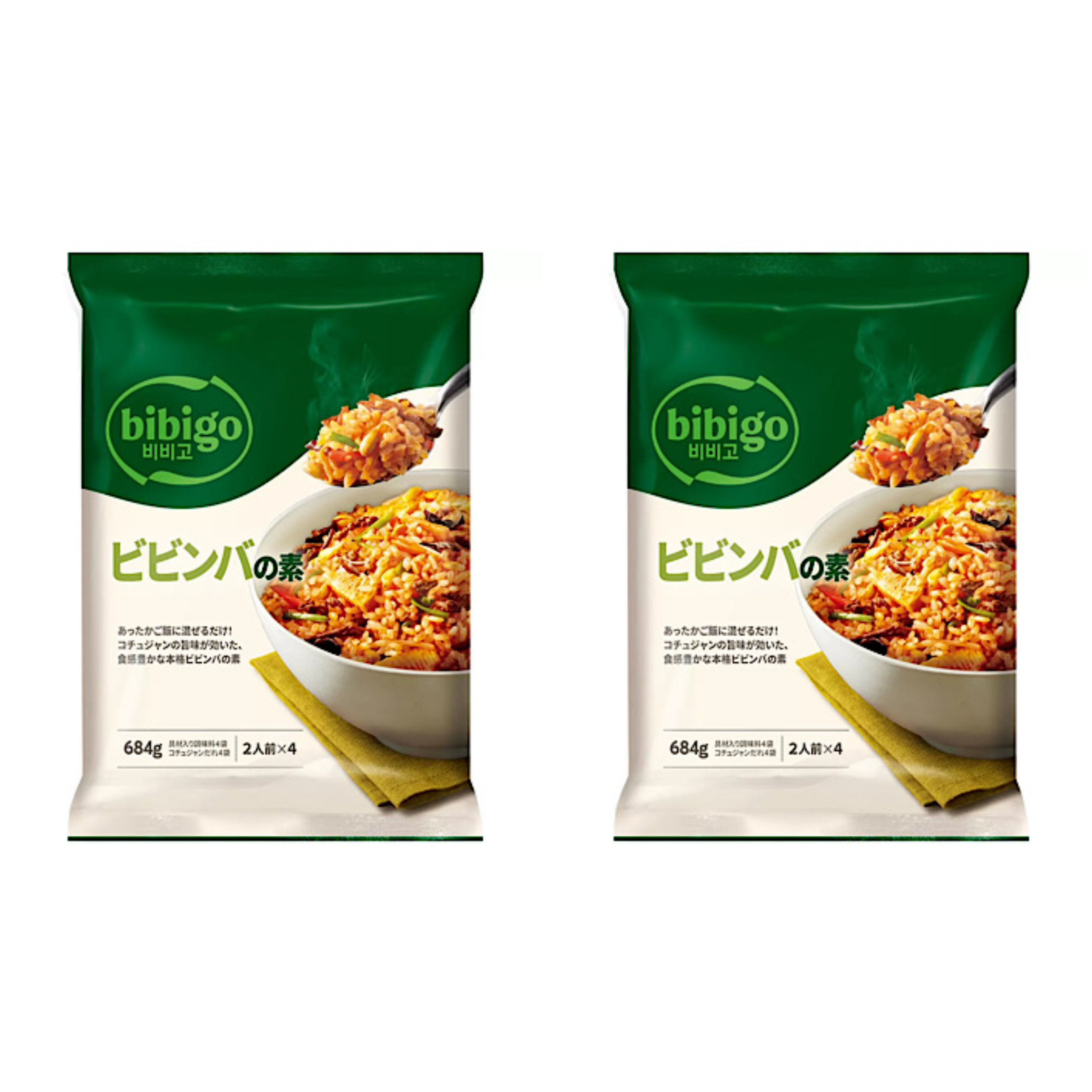 コストコ ビビゴ ビビンバの素 2人前 x 4パック 2個セット 簡単 調理 混ぜるだけ 韓国 美味しい