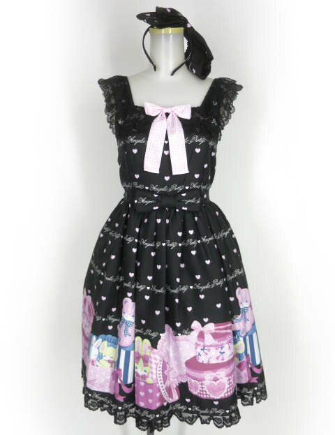 【中古】 Angelic Pretty / Lovely Toyboxジャンパースカート & リボンカチューシャ アンジェリックプリティ B54667_2306