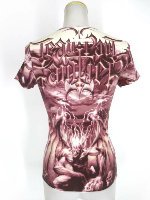 【中古】 Jean Paul GAULTIER FEMME / サタン柄半袖カットソー ジャンポールゴルチエフェム B56252_2411