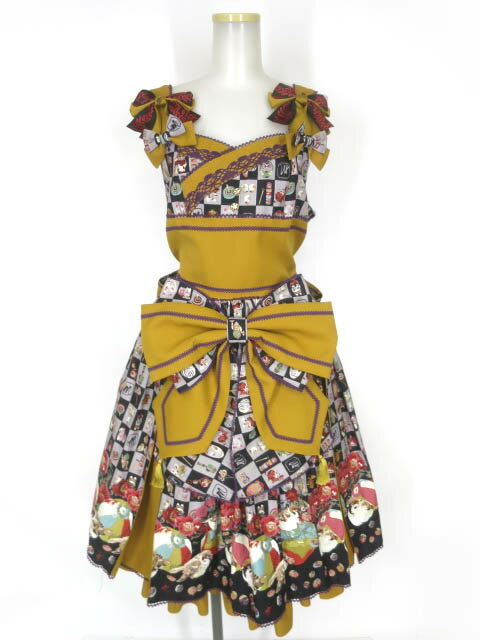 【中古】 Metamorphose / すずめのおはじき遊びタックジャンパースカート (クリップセット) (プラスサイズ) メタモルフォーゼタンドゥフィーユ B...