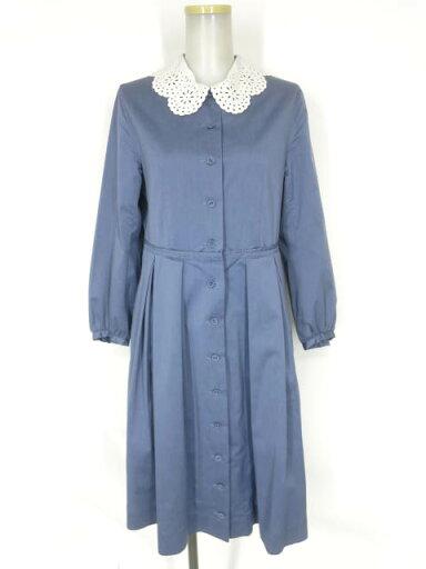 【中古】 Jane Marple / アイレットレースカラーのワンピース ジェーンマープル B59557_2504 【中古】 Jane Marple / アイレットレースカラーのワンピース ジェーンマープル B59557_2504