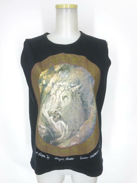 【中古】 Vivienne Westwood / ブーシェ額縁プリントノースリーブTシャツ ヴィヴィアンウエストウッド 90年代 B60452_2510(4.0)