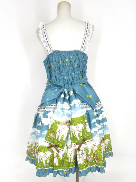 Metamorphose / Dreamy Little Farm はしごレースフリルジャンパースカート (プラスサイズ) メタモルフォーゼタンドゥフィーユ B62487_2407