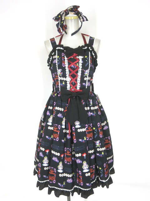 Metamorphose / Disney Alice in Wonderland ジャンパースカートセット (JSK+カチューシャ) メタモルフォーゼタンドゥフィーユ B62490_2407