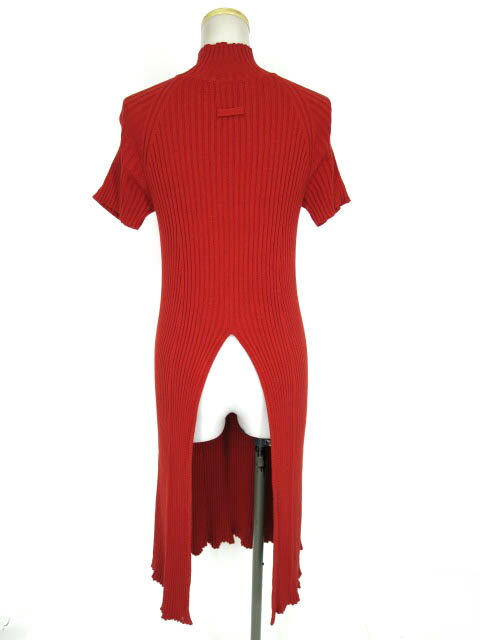 【中古】 Jean Paul GAULTIER FEMME / バックスリット半袖ニットロングワンピース ジャンポールゴルチエ フェム B63138_2408