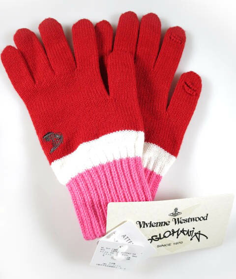 Vivienne Westwood ANGLOMANIA / ニット手袋 ヴィヴィアンウエストウッド アングロマニア レディース スマホ スマートフォン タッチパネル対応 B63226_2408