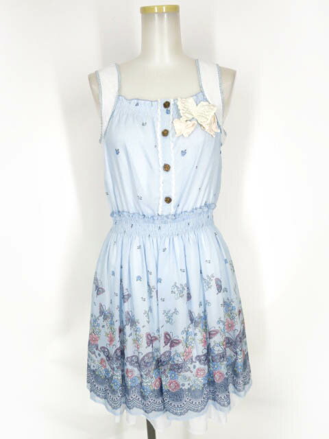 【中古】 axes femme / バタフライ柄ジャンパースカート アクシーズファム B63588_2409
