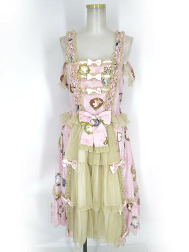 Metamorphose / Vintage cameo チュールフリルリボンdress (プラスサイズ) メタモルフォーゼタンドゥフィーユ ジャンパースカート ドレス B64122_2410 Metamorphose / Vintage cameo チュールフリルリボンdress (プラスサイズ) メタモルフォーゼタンドゥフィーユ ジャンパースカート ドレス B64122_2410