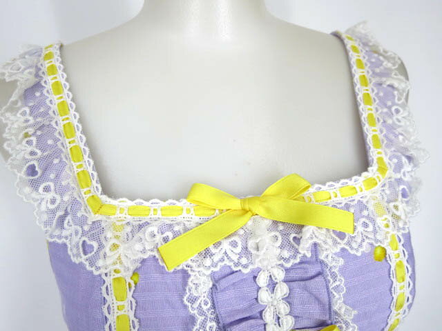 Metamorphose / Dreamy Little Farm はしごレースフリルジャンパースカート メタモルフォーゼタンドゥフィーユ B64125_2410