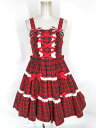 【中古】 Angelic Pretty / タータンチェック肩リボンジャンパースカート アンジェリックプリティ B65248_2411