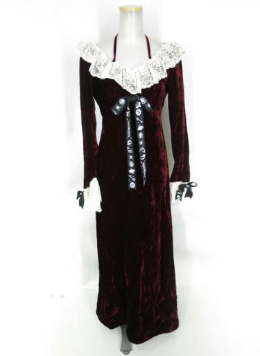 【中古】 a maiden devil / レース襟ベルベットワンピース ア メイデン デビル Medenius メデニウス B65757_2501 【中古】 a maiden devil / レース襟ベルベットワンピース ア メイデン デビル Medenius メデニウス B65757_2501