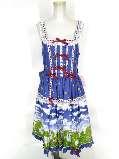 Metamorphose / Dreamy Little Farm はしごレースフリルジャンパースカート (プラスサイズ) メタモルフォーゼタンドゥフィーユ B68139_2505 Metamorphose / Dreamy Little Farm はしごレースフリルジャンパースカート (プラスサイズ) メタモルフォーゼタンドゥフィーユ B68139_2505