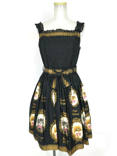 Innocent World / グリッターキャットリボンベルトジャンパースカート イノセントワールド B68448_2505 Innocent World / グリッターキャットリボンベルトジャンパースカート イノセントワールド B68448_2505