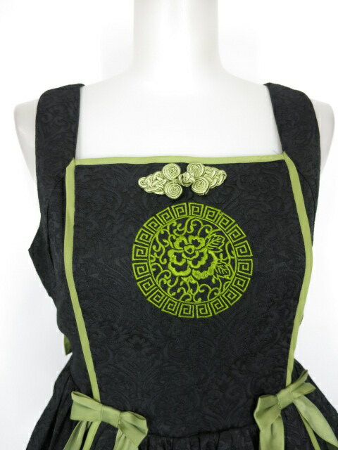 axes femme kawaii / 牡丹刺繍チャイナジャンスカ アクシーズファム カワイイ ジャンパースカート ワンピース B68787_2506