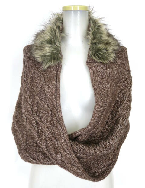 【中古】 PINK HOUSE / ファー付きスヌード ピンクハウス マフラー ネックウォーマー B69613_2507