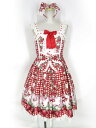 【中古】 Angelic Pretty / Ribbon Berry Bunnyジャンパースカート & カチューシャ セット アンジェリックプリティ B6991...