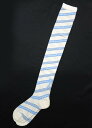 【中古】 Jane Marple / Spring ribbon stripe オーバーニーソックス アイボリー ジェーンマープル 靴下 B70146_2509