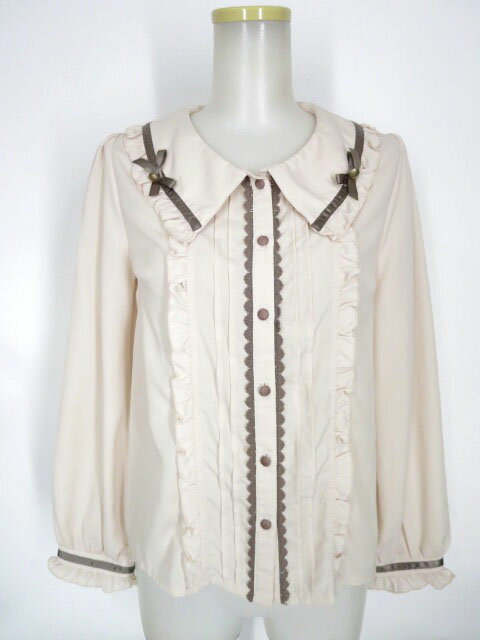 Rakuten - 【中古】 axes femme POETIQUE / 釦デザインフリルブラウス アクシーズファム ポエティック B70730_2510