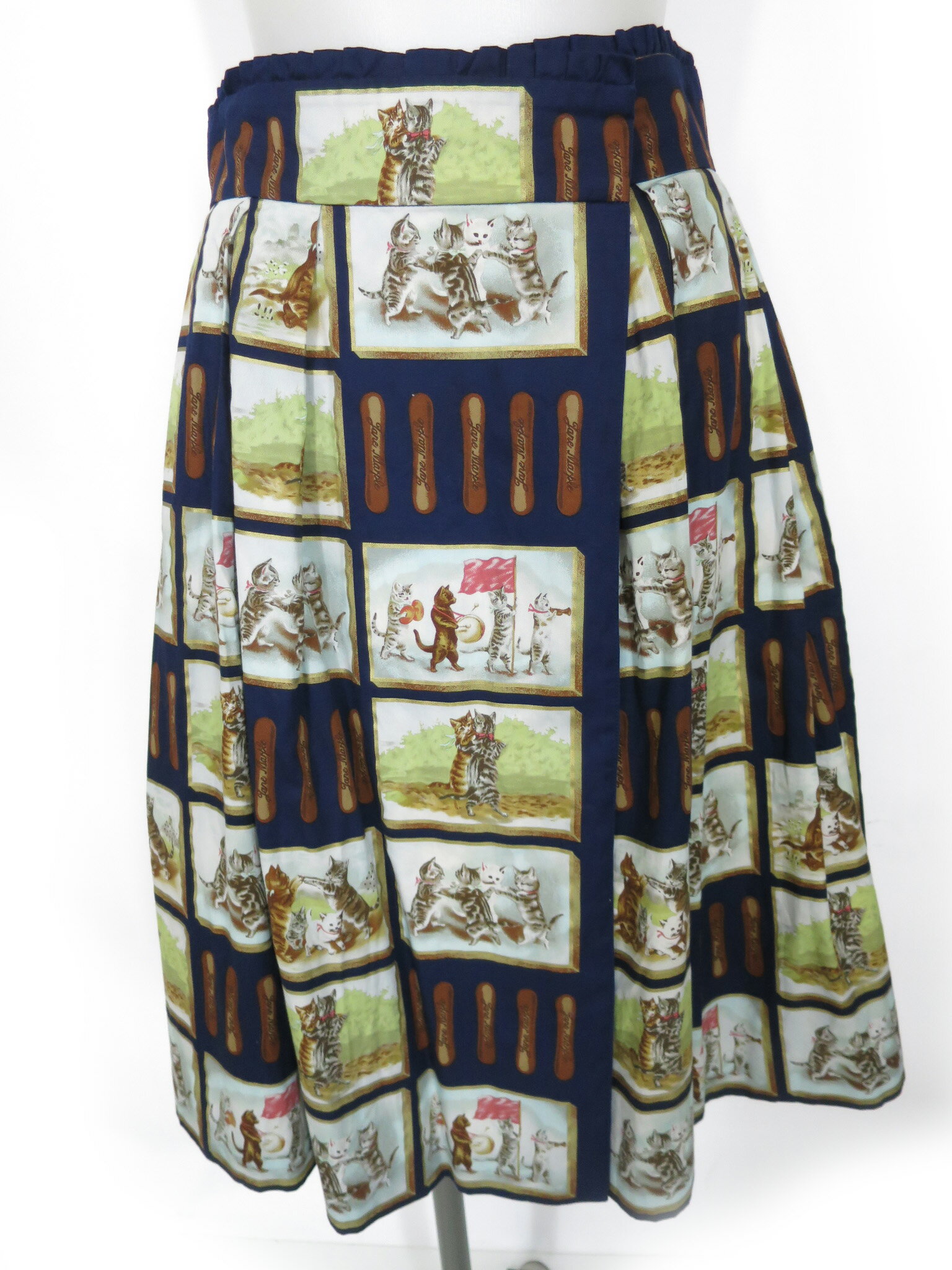 【中古】 Jane Marple / ラングドシャショコラ スカート ジェーンマープル チョコレート 猫柄 B71350_2511