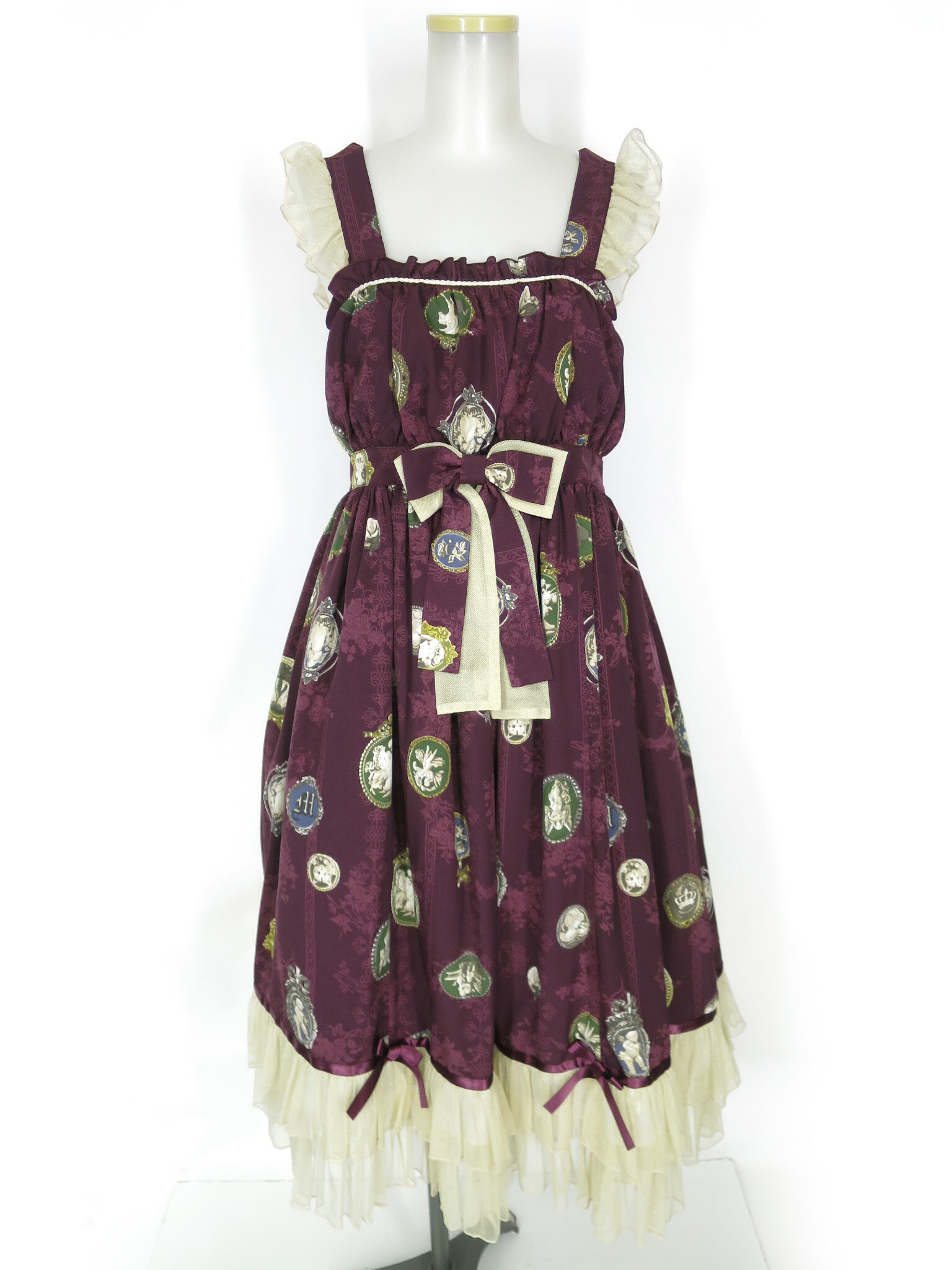 Metamorphose / Vintage cameo ハイウエストジャンパースカート メタモルフォーゼタンドゥフィーユ B72292_2512