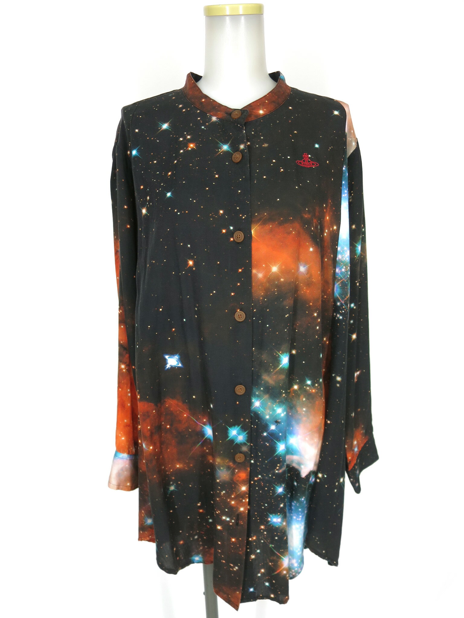 乐天商城 - 【中古】 Vivienne Westwood RED LABEL / GALAXY サークルシャツ ヴィヴィアンウエストウッド レッドレーベル ビッグシャツ ロングシャツ ブラウス B72445_2601
