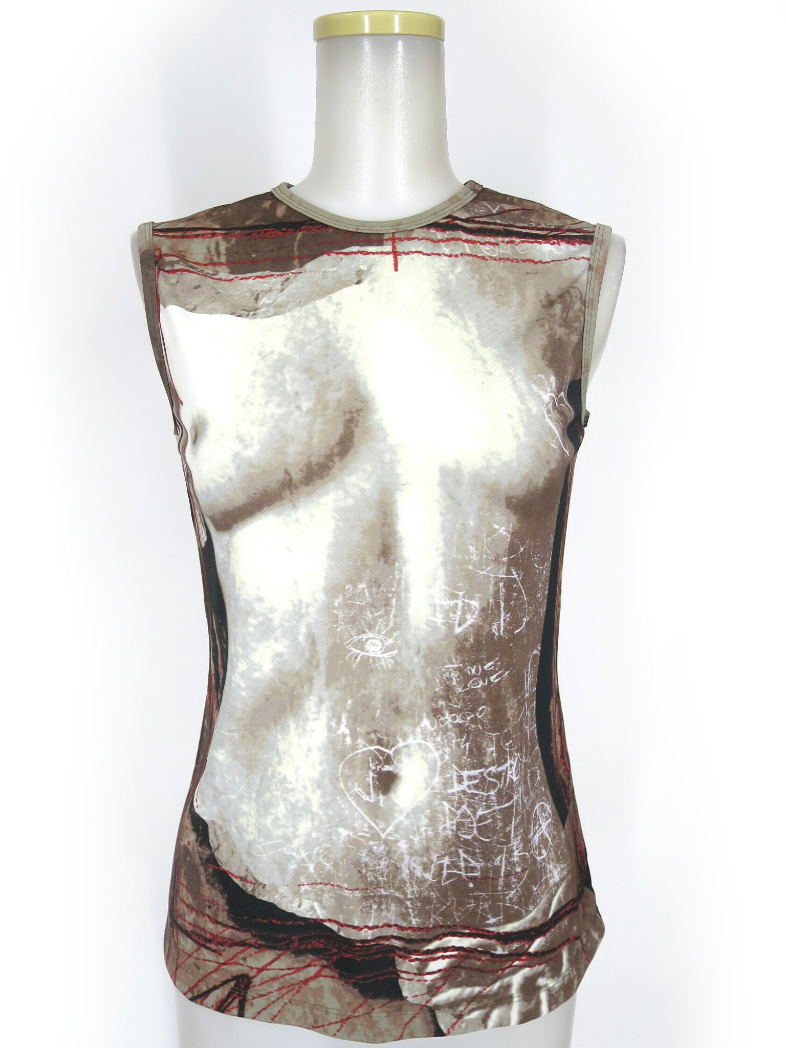Rakuten - 【中古】 Jean Paul GAULTIER FEMME / トルソー柄ノースリーブカットソー ジャンポールゴルチエ フェム B73152_2602
