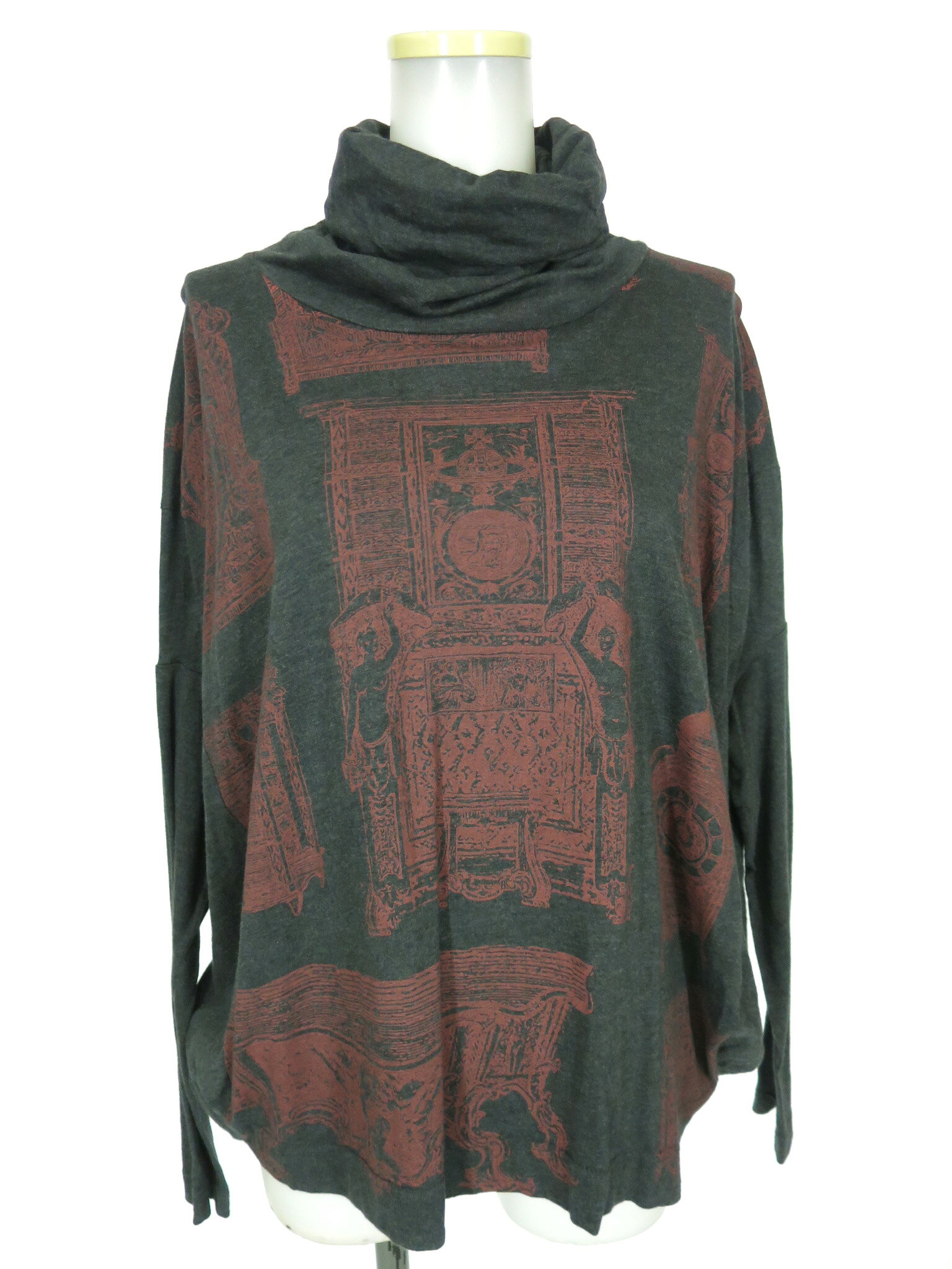 Rakuten - 【中古】 Vivienne Westwood RED LABEL / 家具プリント タートルネック長袖カットソー ヴィヴィアンウエストウッド レッドレーベル B73266_2602