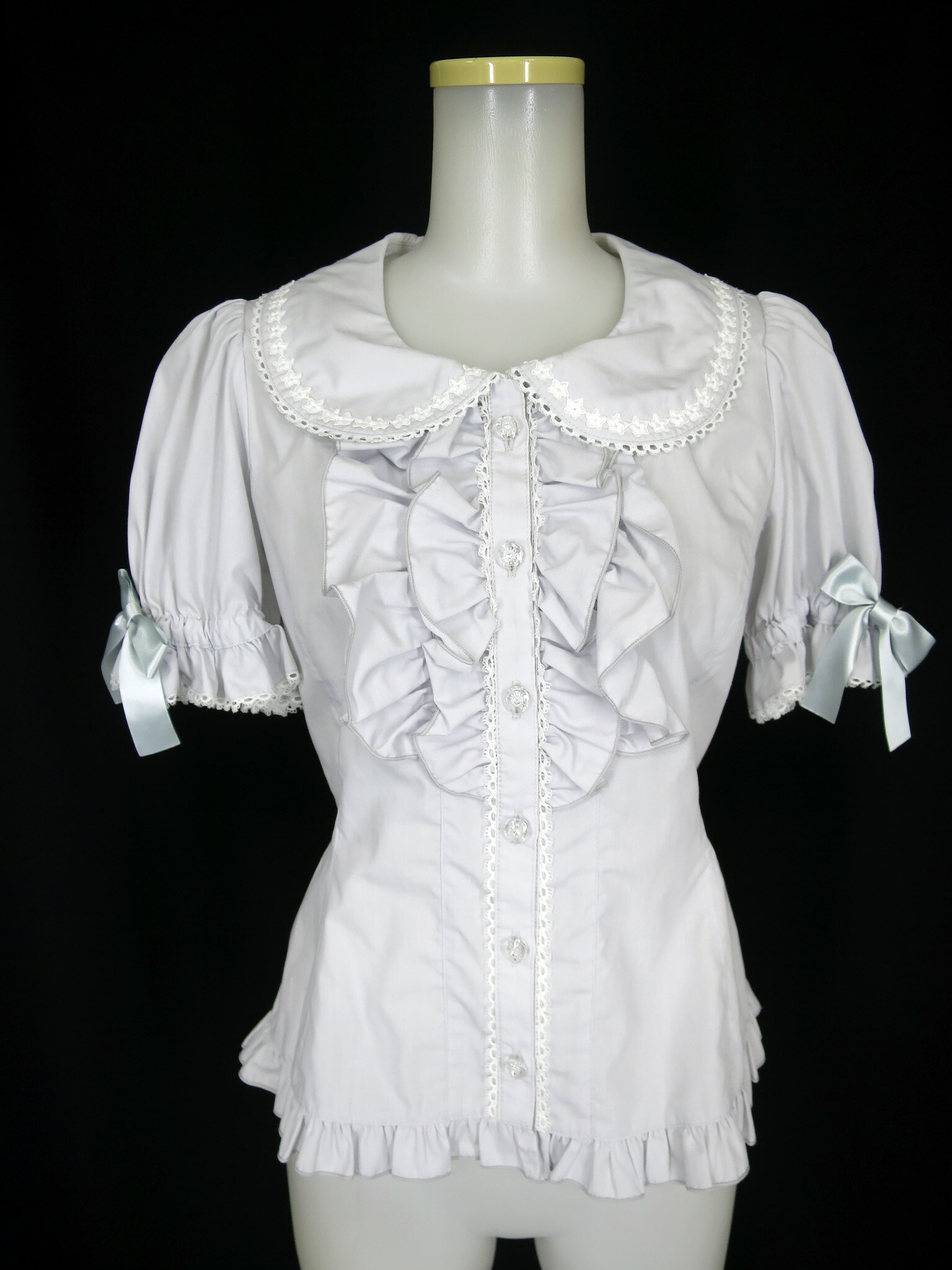 Rakuten - 【中古】 Metamorphose / フリルリボン半袖ブラウス メタモルフォーゼタンドゥフィーユ B73545_2603