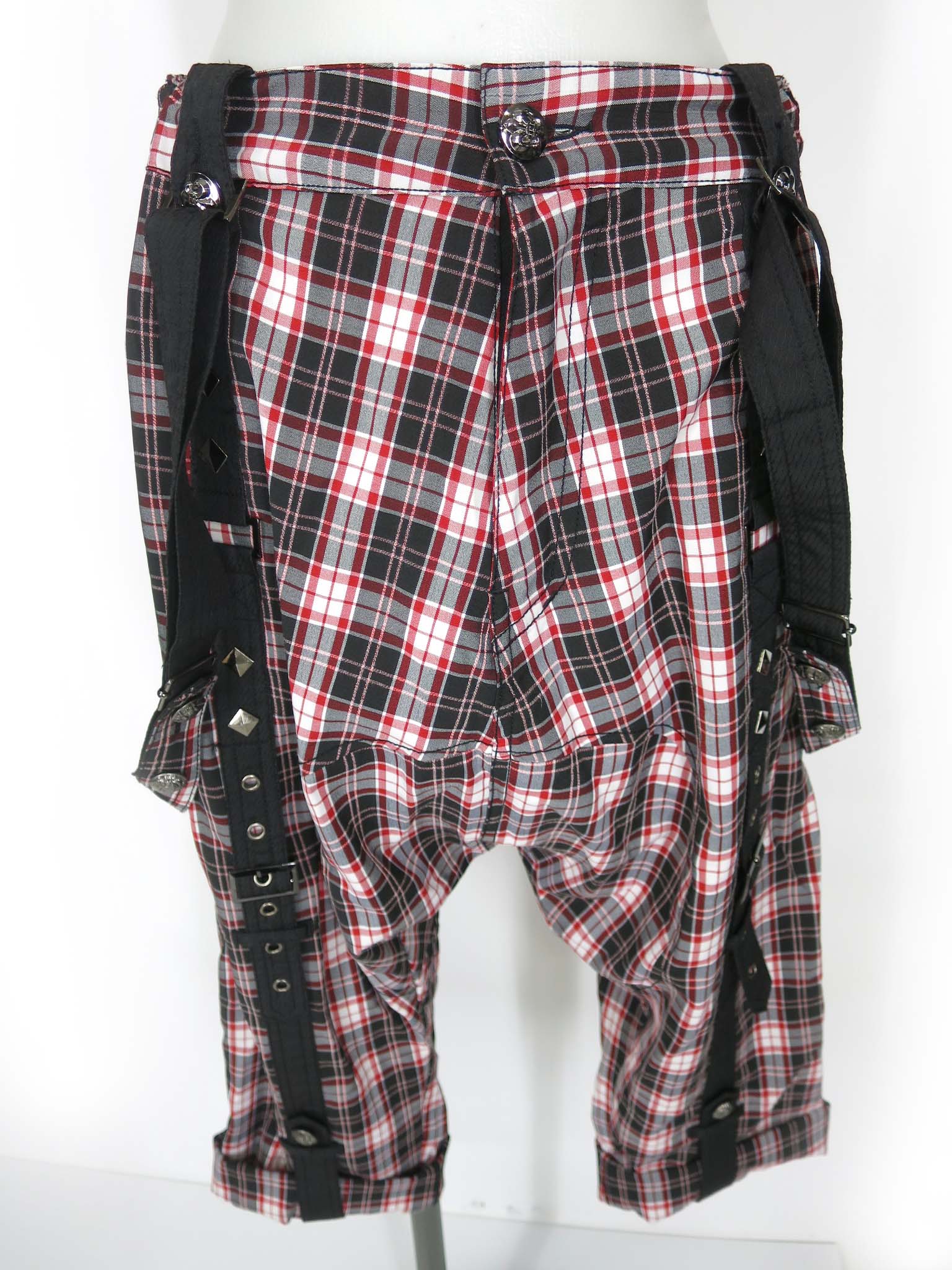 ❗️売れました❗️【ALGONQUINS】赤と黒！ ALGONQUINS / ナポレオン風チェックジャケット ユニセックス レッド