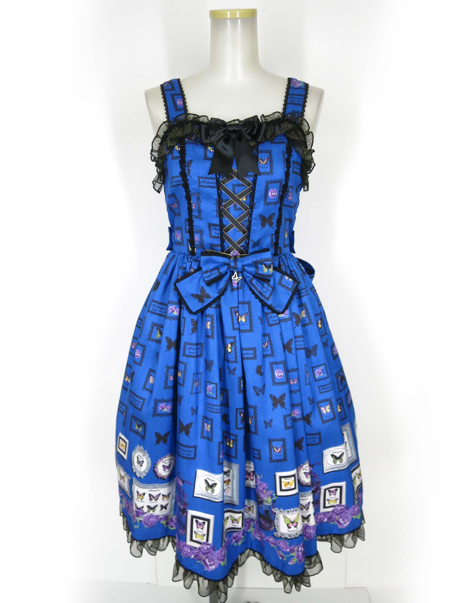  Metamorphose / Butterfly Museum レースアップジャンパースカート メタモルフォーゼタンドゥフィーユ B75288_2606