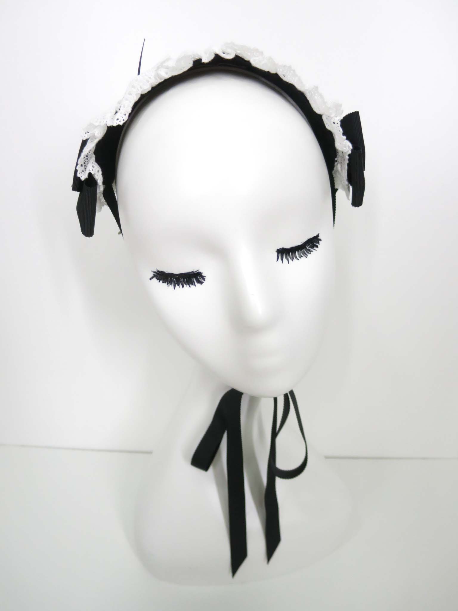Preview of 【中古】 BABY, THE STARS SHINE BRIGHT / はしごレースのスピンドールヘッドドレス ベイビーザスターズシャインブライト 黒×白 B76652_2608
