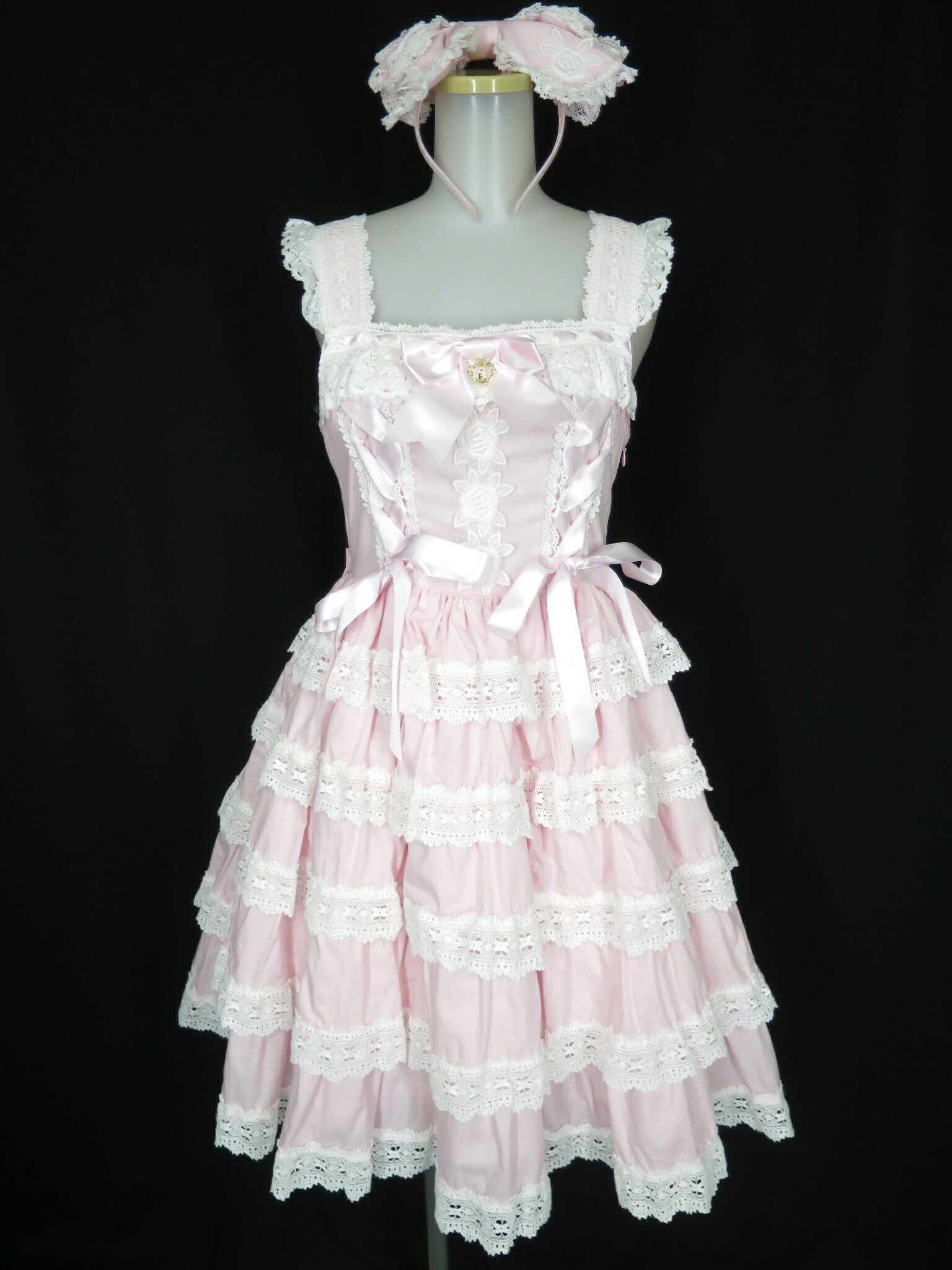 Preview of 【中古】 BABY, THE STARS SHINE BRIGHT / Romantic Dream Rose ジャンパースカート & カチューシャ セット ベイビーザスターズシャインブライト B76690_2608