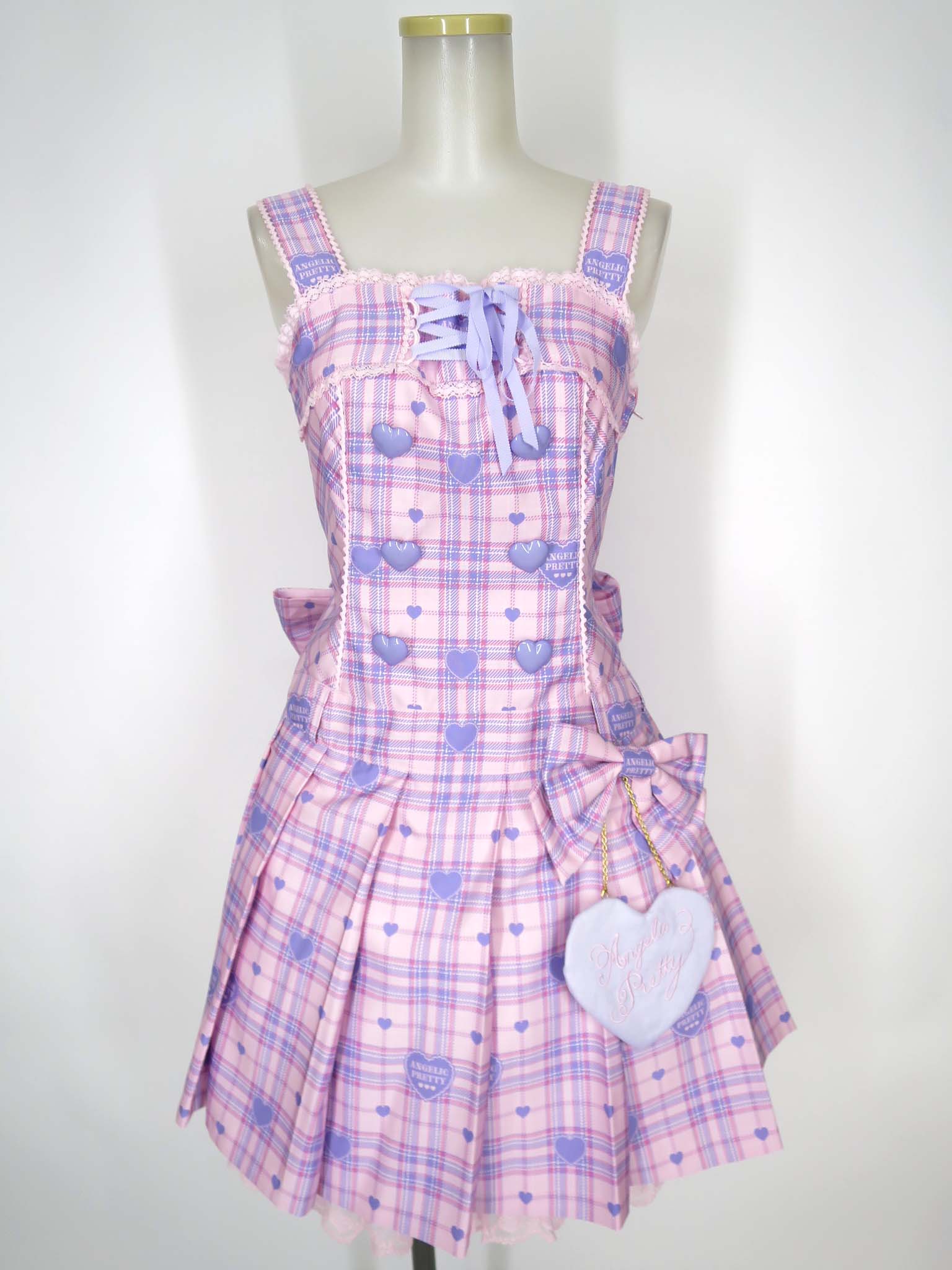 Preview of Angelic Pretty / Sprinkle Heart Tartanジャンパースカート アンジェリックプリティ B76694_2608