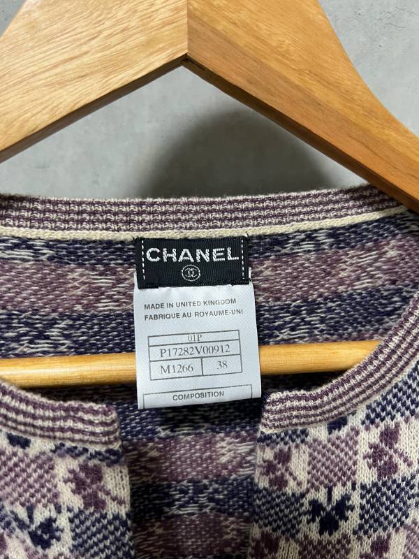 【中古】CHANEL　シャネル　01P　長袖　カシミヤ　カーディガン　P17282V00912【B08675】