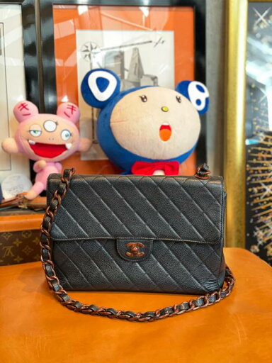 【中古】CHANEL シャネル マトラッセ キャビアスキン ウッド ショルダーバッグ ブラック シール有 【LVU2025010155】 【中古】CHANEL シャネル マトラッセ キャビアスキン ウッド ショルダーバッグ ブラック シール有 【LVU2025010155】