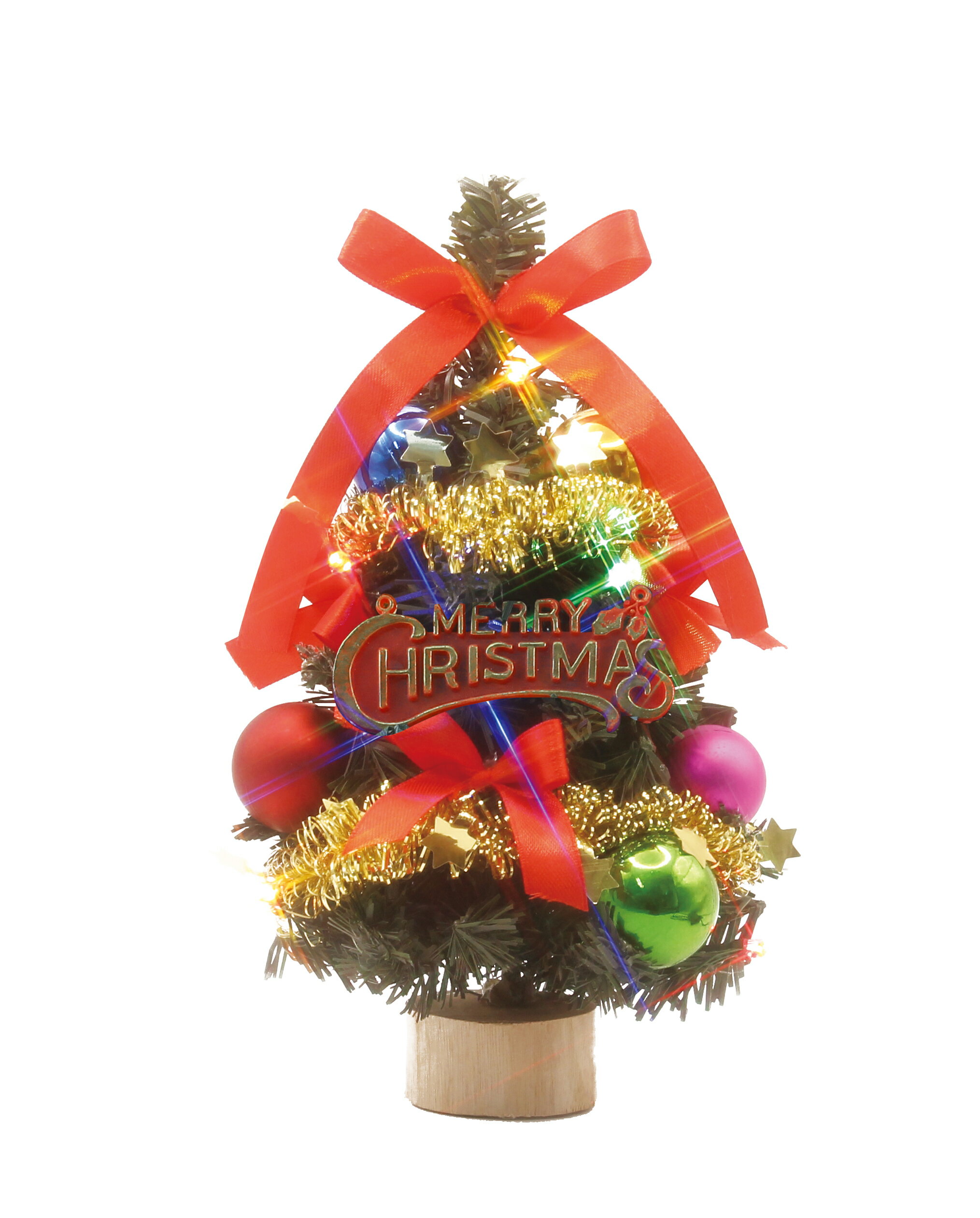 クリスマスツリー【DT00791】デコレーションツリー カラフルマルチ 21cm