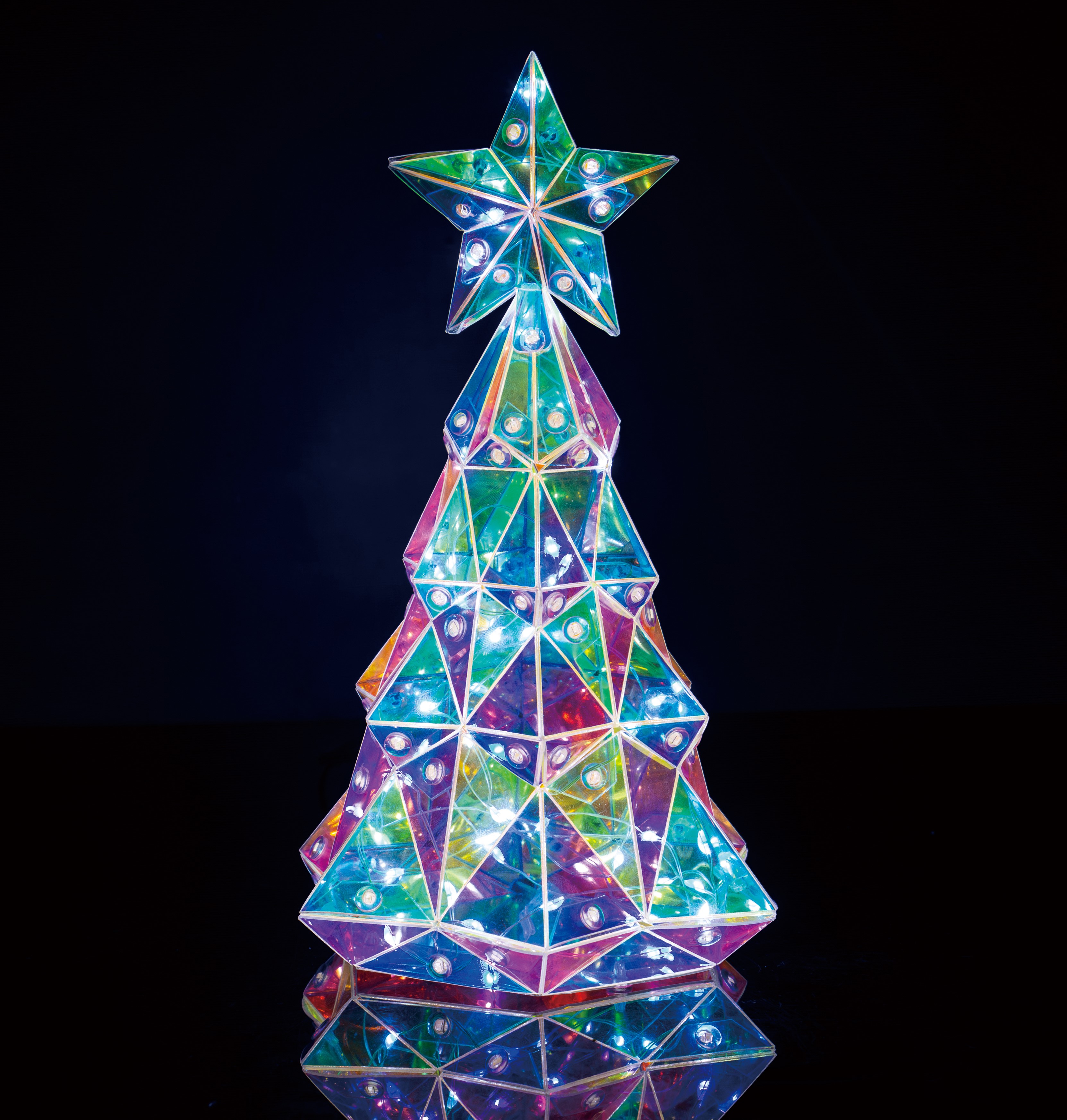 クリスマス 【MR01401】 ミラージュライト ツリー 21cm