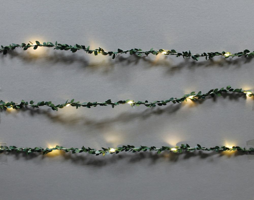 クリスマス 【DL00357】 ストリングLED リーフグリーン 20球