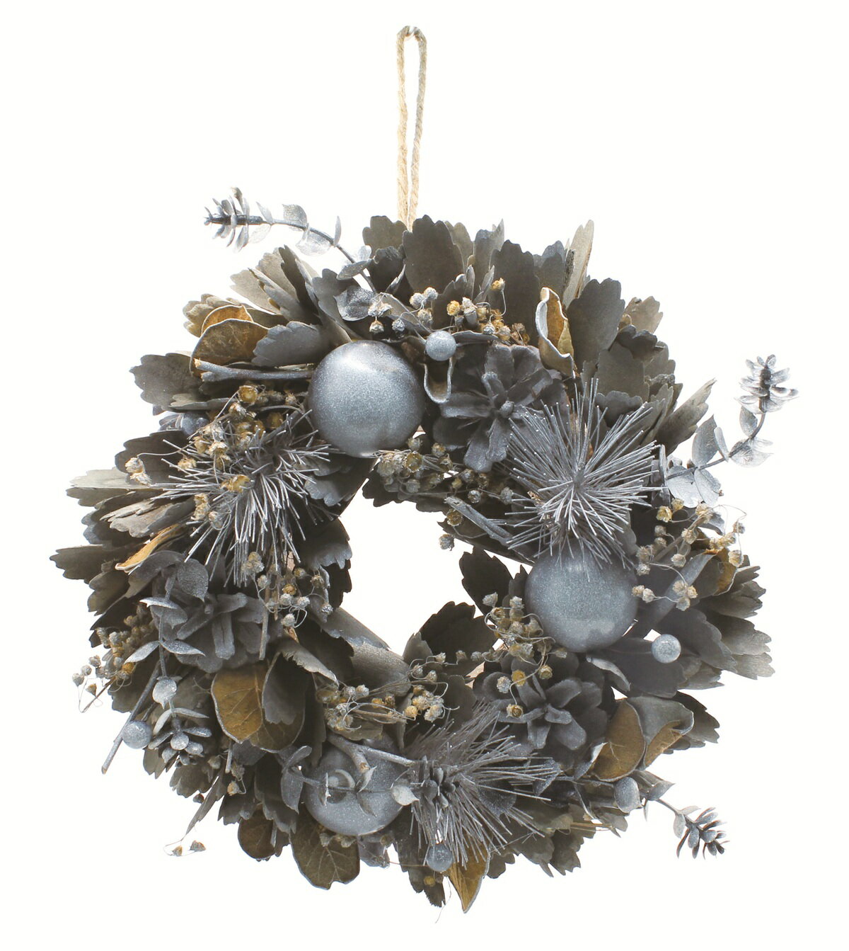 クリスマスリース 【RS00741】 ナチュラルリース アッシュブルー 25cm ナチュラル おしゃれ 玄関ドア用..