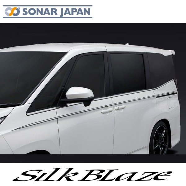 90系 ノア ヴォクシー 16.サイドウインドウモール ステンレスパーツ SilkBlaze シルクブレイズ 90ヴォクシー 90ノア 外装 ドレスアップ カー用品 カーパーツ 車用品