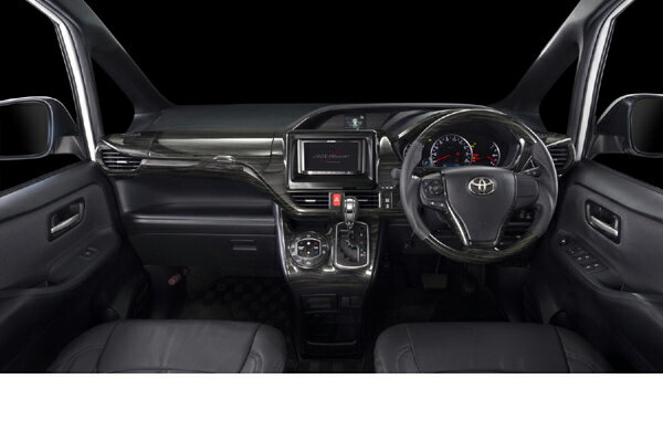 80系ノア ヴォクシー ガソリン車 カスタム インテリアパネル 13点セット 縞杢目 LS LOOK SilkBlaze シルクブレイズ カー用品 車用品 ドレスアップ インテリア パネル 80ノア 80ヴォクシー