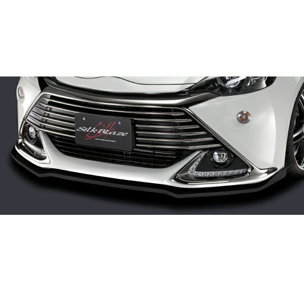 SilkBlaze シルクブレイズ エアロ【NHP10 アクアG's】フロントリップスポイラーType-S【202ブラック単色塗装】代引き不可商品