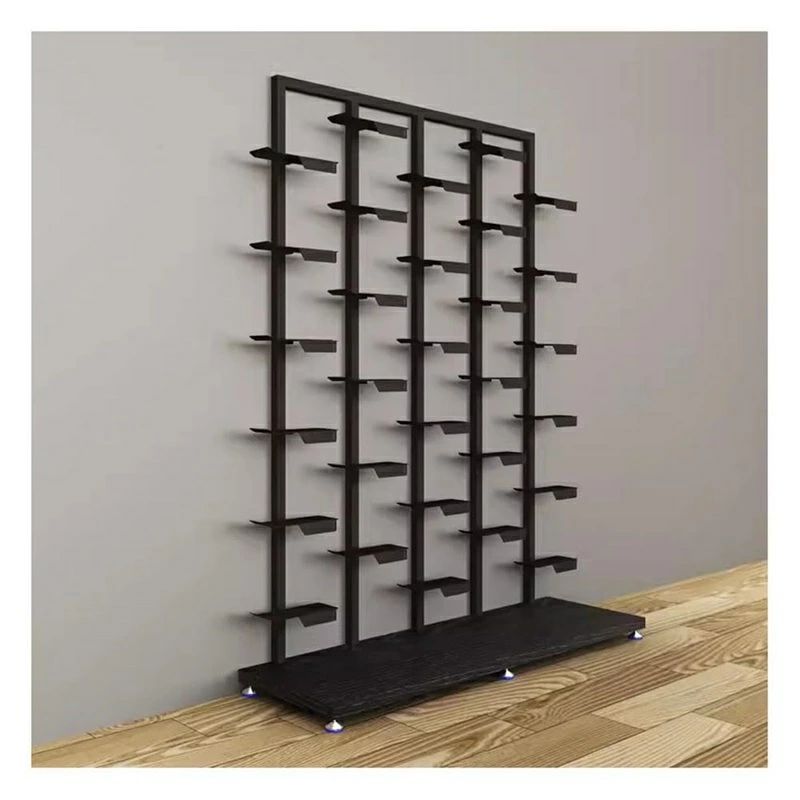 ビジネスウェアショップの靴棚の展示棚、 大型独立型靴箱展示棚と物置棚 高級スニ...