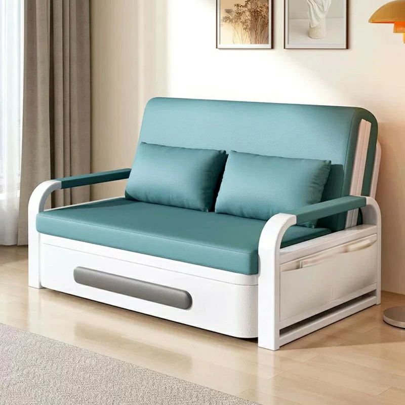 Foldable Bed - ソファー ソファーベッド 2人掛け リクライニング 一人暮らし 収納バッグと収納ボックス付き ロータイプ カウチスタイル 折りた