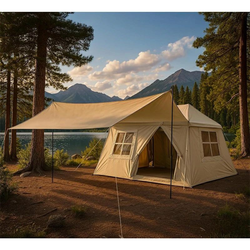 Tent - インフレータブルテント 4~6人用 大型 エアーテント 広い前室 新素材チタンブラックコーティング UVカット 耐水圧3000mm 設営簡