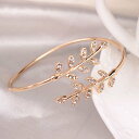 【全品送料無料】ブレスレット レディース アクセサリー バングル ゴールド リーフ 植物