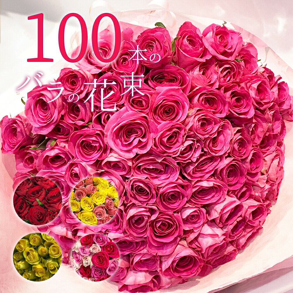 バラ 花束 100本 色が選べる 赤い薔薇 季節の花束 送料無料 送料込み 父の日 2024 プレゼント 生花 お祝い 記念日 フラワー ギフト プロポーズ 結婚祝い 誕生日 退職 還暦 長寿 百寿