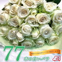 白バラ77本の花束 東京銀座クオリティー プレゼント お祝い 記念日 母の日 父の日 ギフト 送料無料 送料込み 税込 還暦 プロポーズ 誕生日 退職 還暦 【生花】