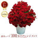 銀座の赤バラ アレンジメント 100本 薔薇 季節の花束 あす楽13時まで 土日も出荷 送料無料 薔薇 ばら プレゼント 生花 お祝い 記念日 フラワー ギフト プロポーズ 結婚祝 誕生日 母の日 父の日 退職 還暦 賀寿 長寿 妻 奥さん 嫁 母 ママ