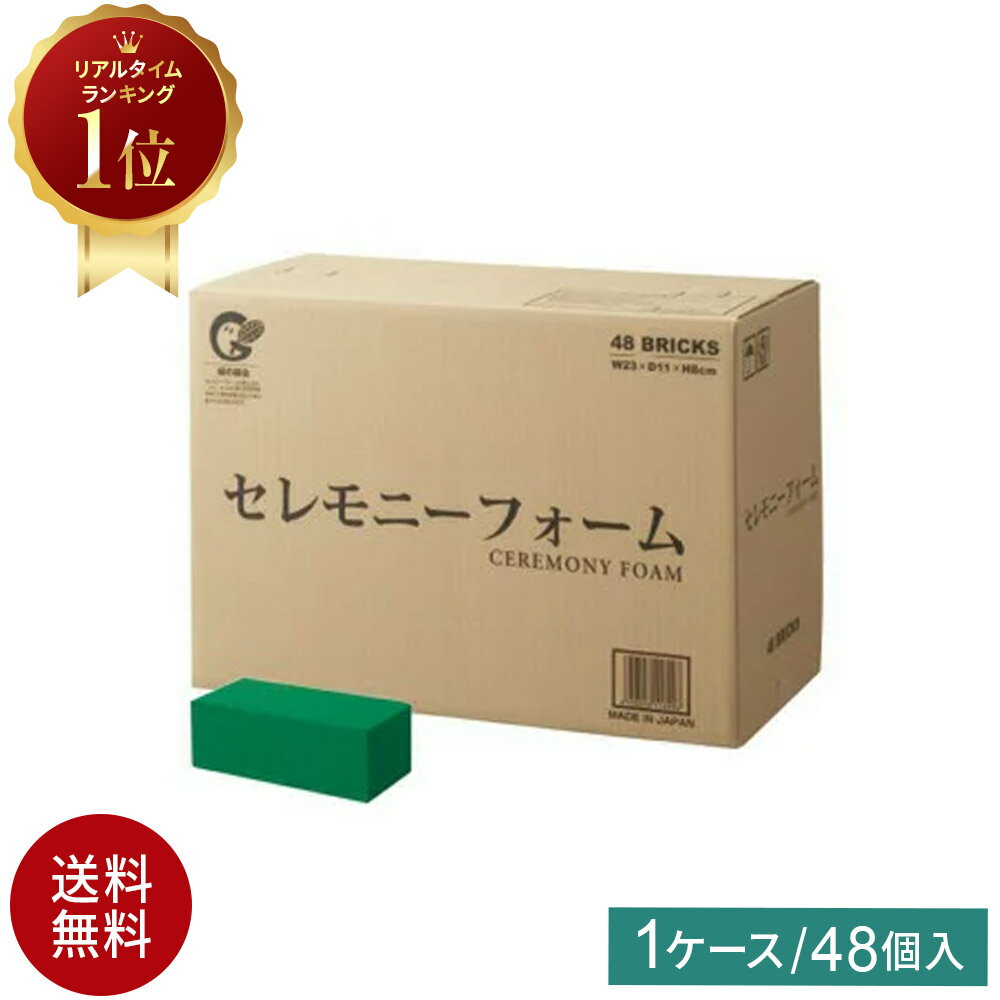 【代引不可】 オアシス 花 アレンジメント セレモニーフォーム D11cm x W23cm x H8cm 1ケース 48個入 送料無料 沖縄不可 OASIS フローラルフォーム 最短翌日発送 【松村工芸】